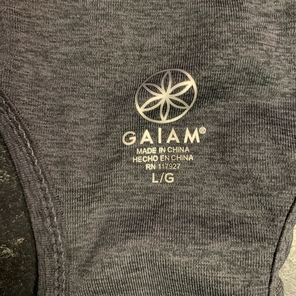 NWOT Gaiam Gray Racerback Tank Top - Picture 3 of 4